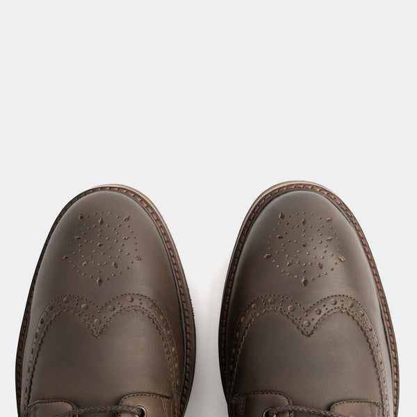 BAYLEY // BROWN DISTRESSED-Men's Boots | LANX Proper Men's Shoes