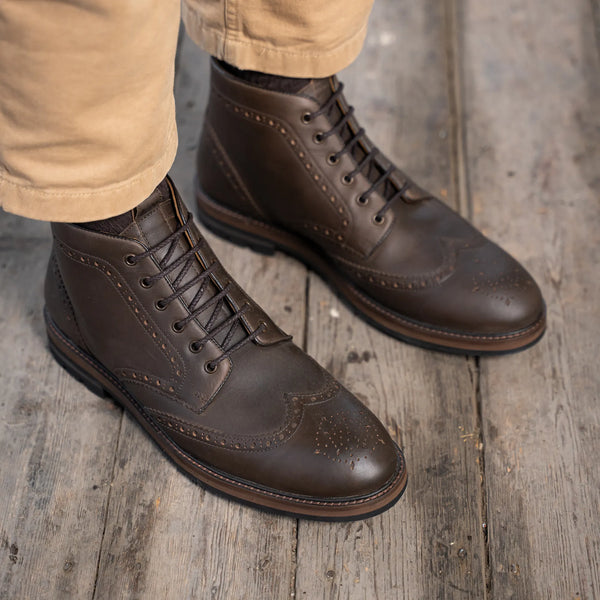 BAYLEY // BROWN DISTRESSED-Men's Boots | LANX Proper Men's Shoes