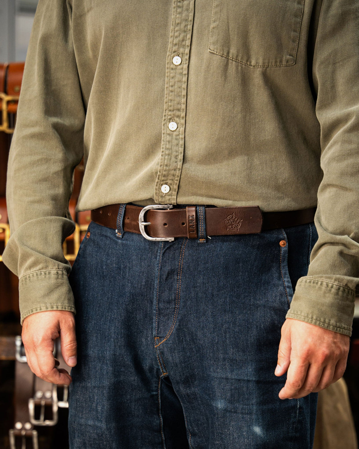 BLEASDALE / BROWN-Belt | LANX Proper Men's Shoes