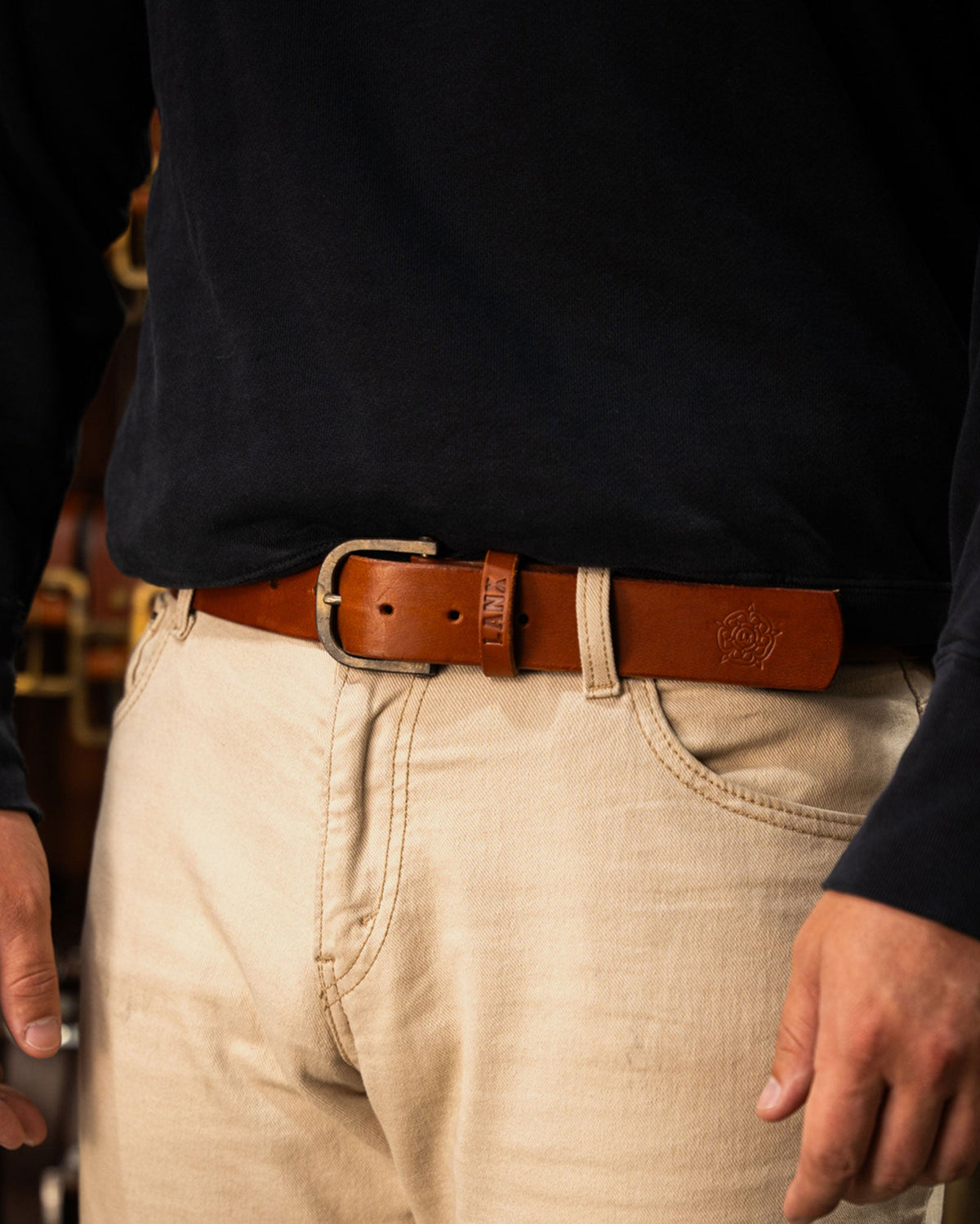 BLEASDALE / TAN-Belt | LANX Proper Men's Shoes