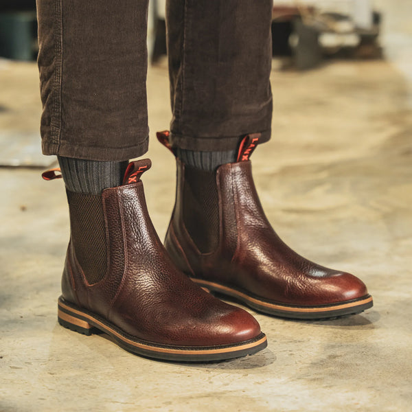 GARSTANG // COGNAC GRAINED-Men's Chelsea | LANX Proper Men's Shoes