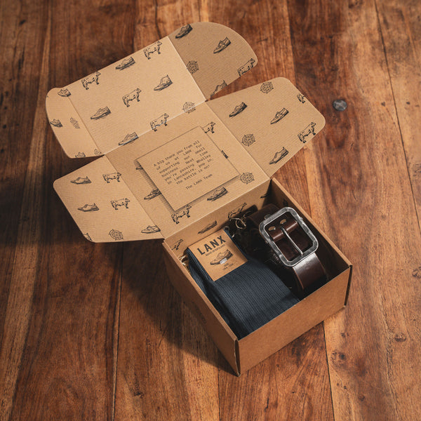 FREE GIFT BOX // CRAFT CARDBOARD-Gift Box | LANX Proper Men's Shoes