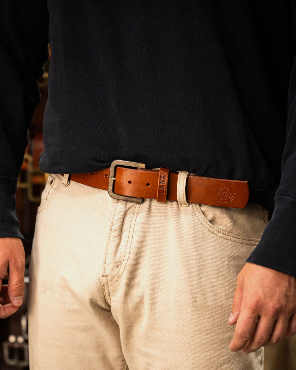 HODDER / TAN-Belt | LANX Proper Men's Shoes