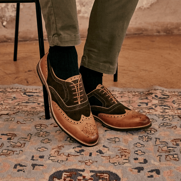SHIREBURN // KHAKI & TAN-Men's Shoes | LANX Proper Men's Shoes