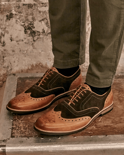 SHIREBURN // KHAKI & TAN-Men's Shoes | LANX Proper Men's Shoes