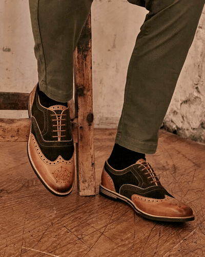 SHIREBURN // KHAKI & TAN-Men's Shoes | LANX Proper Men's Shoes