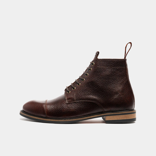 TASKER // COGNAC GRAINED-Men's Boots | LANX Proper Men's Shoes