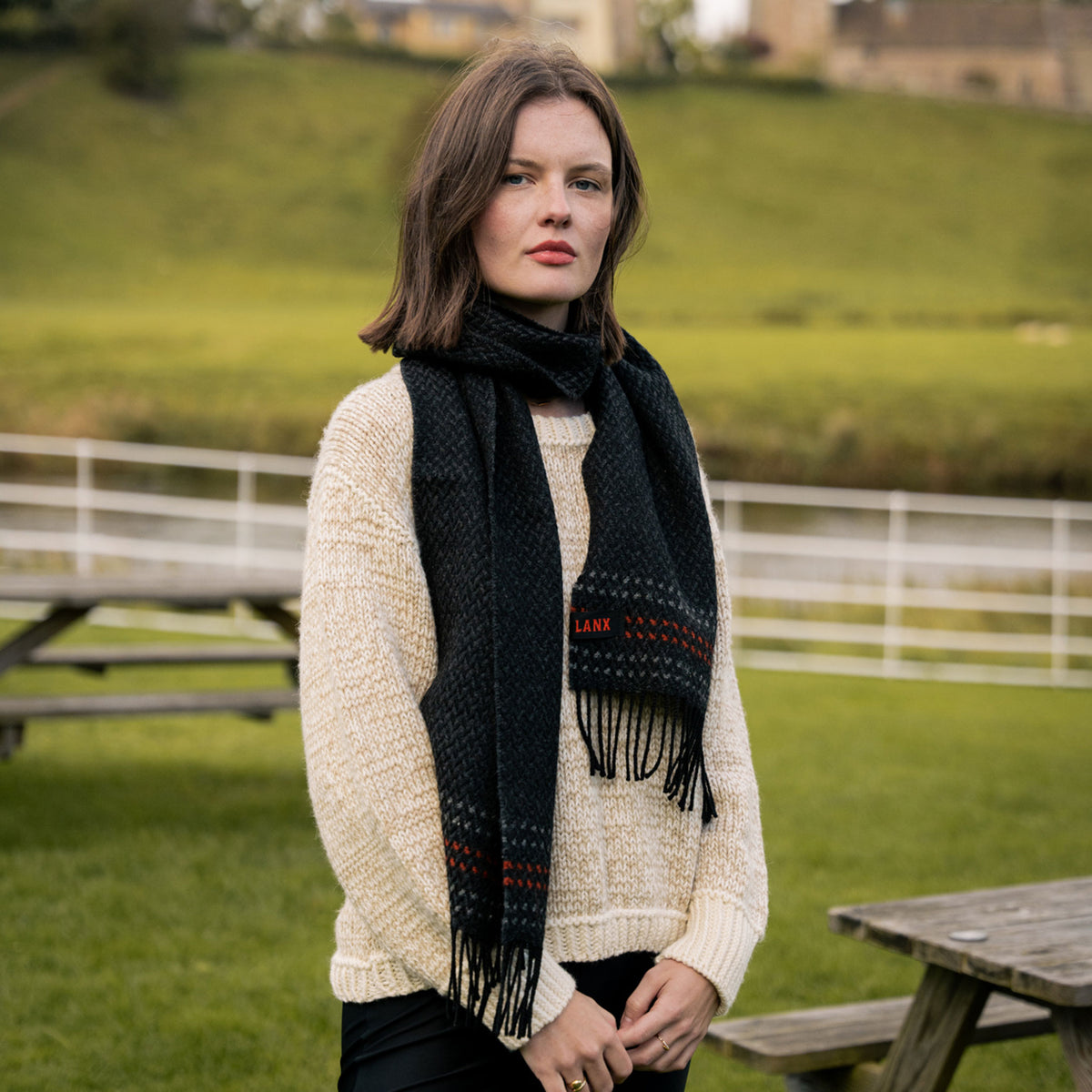 SALTERFORTH / GREY-Scarf | LANX Proper Men's Shoes