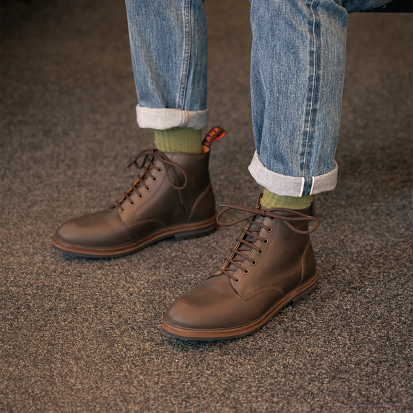 SETTLE // BROWN DISTRESSED-Men's Boots | LANX Proper Men's Shoes