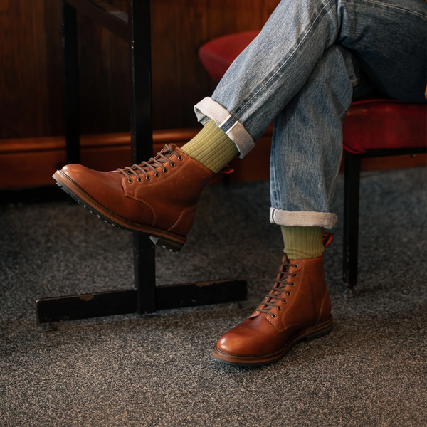 SETTLE // CARAMEL GRAINED-Men's Boots | LANX Proper Men's Shoes