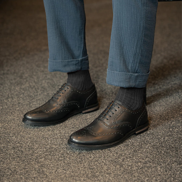 SHIREBURN // BLACK-Men's Shoes | LANX Proper Men's Shoes