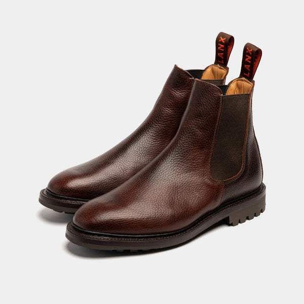 WISWELL // COGNAC GRAINED-Men's Chelsea | LANX Proper Men's Shoes